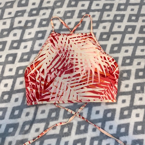 AEIRE TROPICAL HIGH NECK BIKINI TOP - Picture 1 of 3